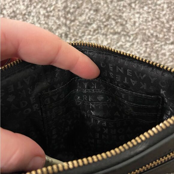 Kate Spade Black Laurel Way Saffiano Leather Wristlet - Picture 11 of 14